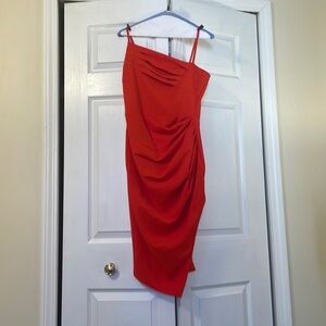 Lavish Alice Women’s Asymmetrical Red Cocktail Dress — Size 6